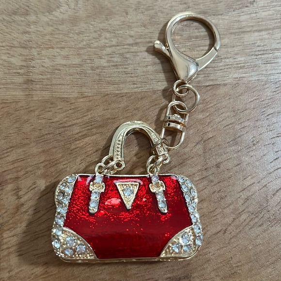 Rhinestone  Brand Inspired Bag Charm, NEW - Picture 1 of 3